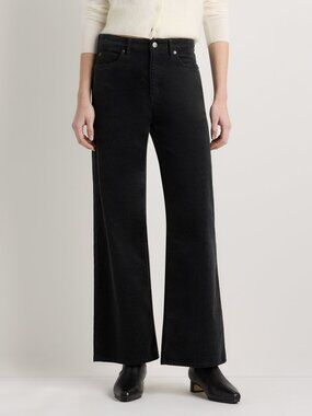 Corduroy Wide Leg Pants in Black
